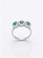 Anello Giorgio Visconti Donna TRILOGY SMERALDI in Oro bianco Smeraldo ABX15044S